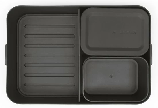 Brabantia Make & Take Bento Lunchbox - Large - Kunststof - Dark Grey 10 Brabantia Make & Take Bento Lunchbox - Large - Kunststof - Dark Grey - Afbeelding 10