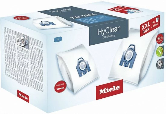 Miele HyClean 3D Efficiency GN XXL-pack - Stofzuigerzakken - 16 Stuks 1 Miele HyClean 3D Efficiency GN XXL-pack - Stofzuigerzakken - 16 Stuks