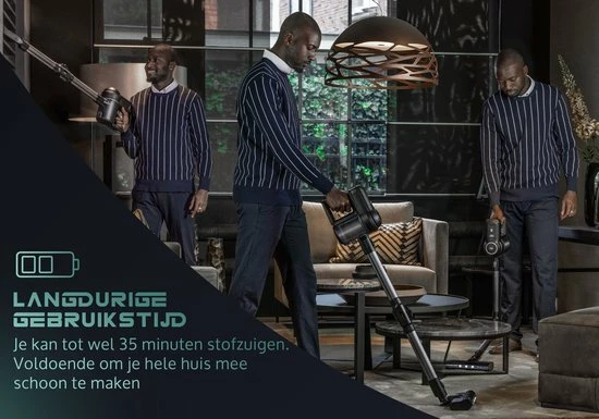 JAP Appliances JAP Cyclone C3 - 4in1 Steelstofzuiger - Met Dweilfunctie - Anti-allergie - Snoerloos - Stofzuiger Zonder Zak 5 JAP Appliances JAP Cyclone C3 - 4in1 Steelstofzuiger - Met Dweilfunctie - Anti-allergie - Snoerloos - Stofzuiger Zonder Zak - Afbeelding 5