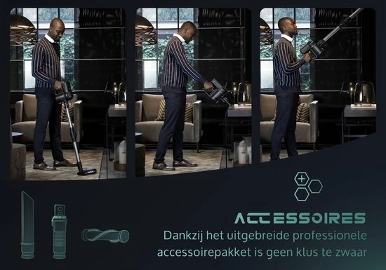 JAP Appliances JAP Cyclone C3 - 4in1 Steelstofzuiger - Met Dweilfunctie - Anti-allergie - Snoerloos - Stofzuiger Zonder Zak 9 JAP Appliances JAP Cyclone C3 - 4in1 Steelstofzuiger - Met Dweilfunctie - Anti-allergie - Snoerloos - Stofzuiger Zonder Zak - Afbeelding 9