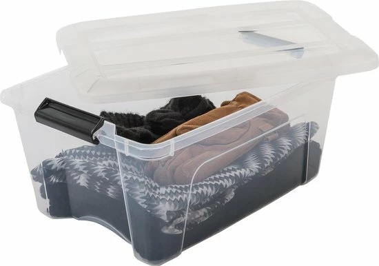 IRIS OHYAMA IRIS Topbox Opbergbox - 15L - 3 Stuks - Transparant/Zwart 6 IRIS OHYAMA IRIS Topbox Opbergbox - 15L - 3 Stuks - Transparant/Zwart - Afbeelding 6