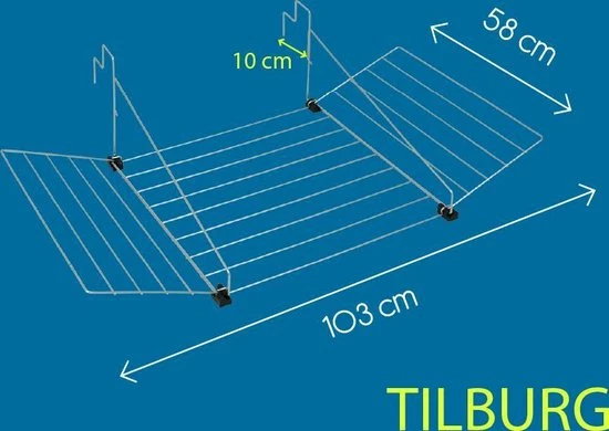 Tomado - Metaltex Tomado Tilburg Droogrek - 12m Drooglengte - Zilvergrijs 7 Tomado - Metaltex Tomado Tilburg Droogrek - 12m Drooglengte - Zilvergrijs - Afbeelding 7