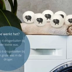 Merah Nieuw Zeelands Herbruikbare Wollen Drogerballen - Wasbollen - Schaapswol -Duurzame Wasballen -SolisVac Plus Shop 550x390 10