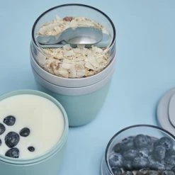 Mepal - Lunchpot + Vouwlepel Ellipse - Nordic Pink - Yoghurtbeker Met Lepel - Muesli Beker To Go - Geschikt Voor Vriezer, Magnetron En Vaatwasser. -SolisVac Plus Shop 550x390 8