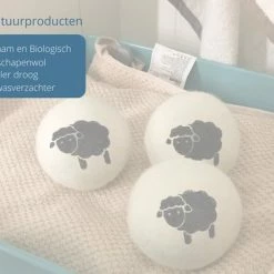 Merah Nieuw Zeelands Herbruikbare Wollen Drogerballen - Wasbollen - Schaapswol -Duurzame Wasballen -SolisVac Plus Shop 550x390 9