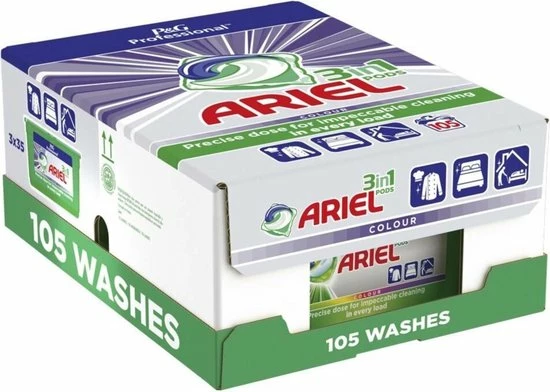 Ariel 3in1 PODS Colour & Style - Kwartaalbox 105 Wasbeurten - Wasmiddel Capsules 2 Ariel 3in1 PODS Colour & Style - Kwartaalbox 105 Wasbeurten - Wasmiddel Capsules - Afbeelding 2