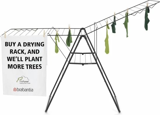 Brabantia HangOn Droogrek Inklapbaar - 25 Meter - Matt Black 9 Brabantia HangOn Droogrek Inklapbaar - 25 Meter - Matt Black - Afbeelding 9