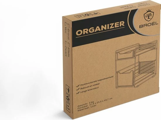 BROËL Organizer – Ladekast - Opbergrek - Aanrecht Organiser – Keuken Organizers - Ladeblok - Kast Organizer - Organizer Lade - Zwart - Ladesysteem - Gootsteen Organizer - Gootsteenkast Organizer - Keukenrek - Tweelaags – Metaal – Antislip 9 BROËL Organizer – Ladekast - Opbergrek - Aanrecht Organiser – Keuken Organizers - Ladeblok - Kast Organizer - Organizer Lade - Zwart - Ladesysteem - Gootsteen Organizer - Gootsteenkast Organizer - Keukenrek - Tweelaags – Metaal – Antislip - Afbeelding 9
