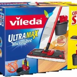 Vileda UltraMax Power 2in1 - Complete Set - Vlakke Microvezelmop + Emmer Met Pers -SolisVac Plus Shop 550x411 1