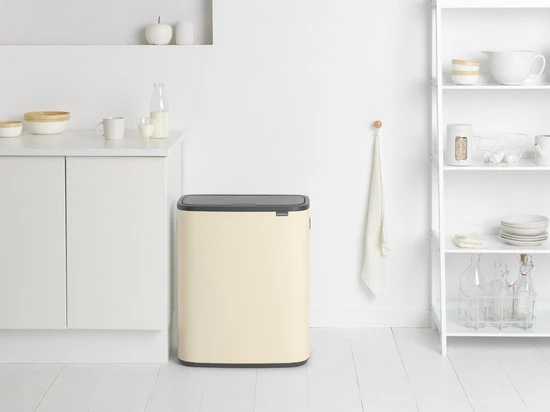 Brabantia Bo Touch Bin Prullenbak - 2 X 30 L - Soft Beige 4 Brabantia Bo Touch Bin Prullenbak - 2 X 30 L - Soft Beige - Afbeelding 4