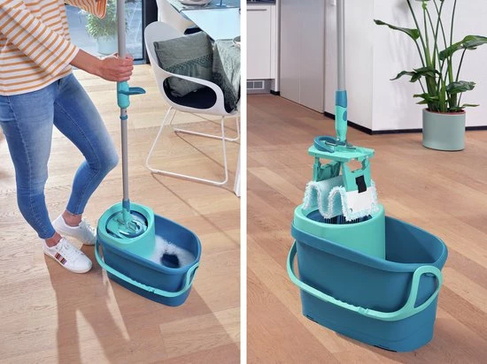Leifheit Clean Twist M Vloerwisser Ergo Mobiel - Dweil Set Compleet Systeem Met Wieltjes - 33 Cm - 6 Liter 3 Leifheit Clean Twist M Vloerwisser Ergo Mobiel - Dweil Set Compleet Systeem Met Wieltjes - 33 Cm - 6 Liter - Afbeelding 3