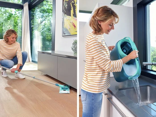 Leifheit Clean Twist M Vloerwisser Ergo Mobiel - Dweil Set Compleet Systeem Met Wieltjes - 33 Cm - 6 Liter 8 Leifheit Clean Twist M Vloerwisser Ergo Mobiel - Dweil Set Compleet Systeem Met Wieltjes - 33 Cm - 6 Liter - Afbeelding 8
