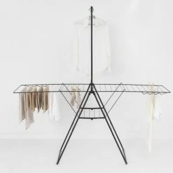 Brabantia HangOn Droogrek Inklapbaar - 25 Meter - Met Stang - Matt Black -SolisVac Plus Shop 550x412 53