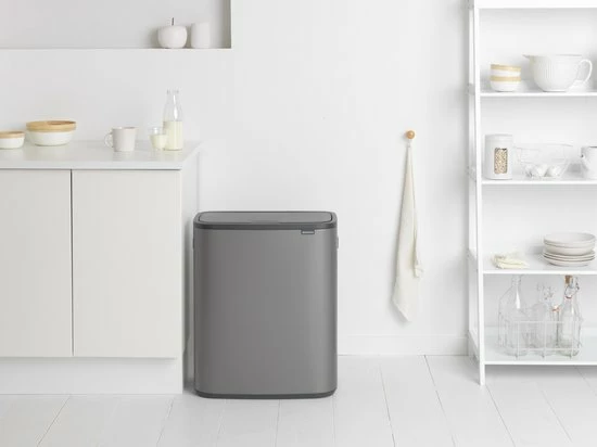 Brabantia Bo Touch Bin Prullenbak - 2 X 30 L - Platinum 12 Brabantia Bo Touch Bin Prullenbak - 2 X 30 L - Platinum - Afbeelding 12
