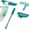 Leifheit Dry & Clean Ruitenreiniger Met Steel (43 Cm), Inwasser En Smalle Zuigmond (17 Cm) Click System