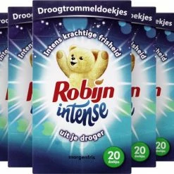 Robijn Intense Morgenfris Droogtrommeldoekjes - 9 X 20 Stuks - Voordeelverpakking 17 Robijn Intense Morgenfris Droogtrommeldoekjes - 9 X 20 Stuks - Voordeelverpakking -SolisVac Plus Shop 550x419