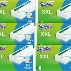 Swiffer Vloerreiniger XXL Droge Doekjes - Voordeelverpakking 6 X 16 Navullingen