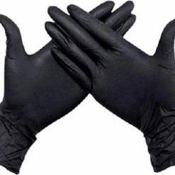 Hongray Handschoenen Wegwerp Nitril - Latex Vrij - Ongepoederd - Zwart - Maat L - 100 Stuks