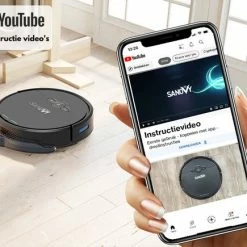 Sanovy 3 In 1 Robotstofzuiger Met Dweilfunctie - 1800 PA- Automatische Laadstation - Dweilrobot – App 18 Sanovy 3 In 1 Robotstofzuiger Met Dweilfunctie - 1800 PA- Automatische Laadstation - Dweilrobot – App -SolisVac Plus Shop 550x435 3