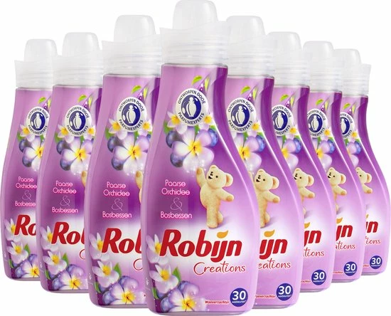 Robijn Creations Paarse Orchidee & Bosbessen Wasverzachter - 8 X 30 Wasbeurten - Voordeelverpakking 4 Robijn Creations Paarse Orchidee & Bosbessen Wasverzachter - 8 X 30 Wasbeurten - Voordeelverpakking - Afbeelding 4