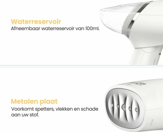 Goliving Kledingstomer - Handstomer Voor Kleding/textiel/stof - Stoomstrijkijzer - Handstoomreiniger - Handstomer - Opvouwbaar - Incl. Reis-etui - Wit 4 Goliving Kledingstomer - Handstomer Voor Kleding/textiel/stof - Stoomstrijkijzer - Handstoomreiniger - Handstomer - Opvouwbaar - Incl. Reis-etui - Wit - Afbeelding 4