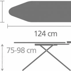 Brabantia Strijkplank B - Met Stoomunithouder - 124x38 Cm - Titan Oval 12 Brabantia Strijkplank B - Met Stoomunithouder - 124x38 Cm - Titan Oval -SolisVac Plus Shop 550x448 1