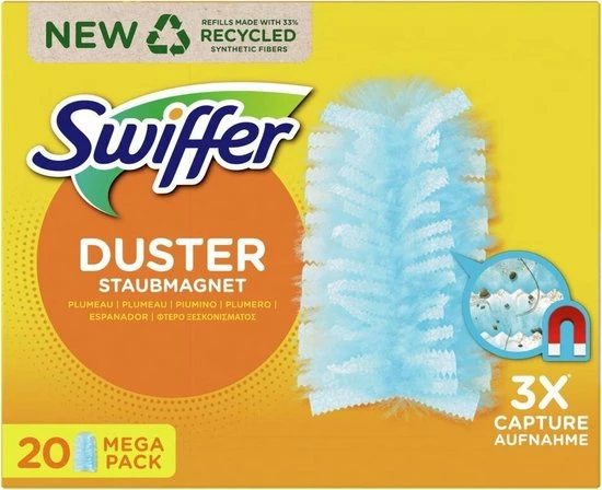 Swiffer Duster Trap & Lock Wisser - Voordeelverpakking 3 X 20 Navullingen 1 Swiffer Duster Trap & Lock Wisser - Voordeelverpakking 3 X 20 Navullingen