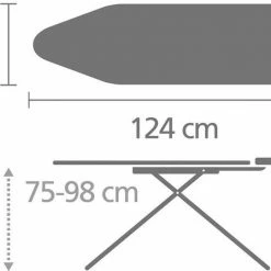 Brabantia Strijkplank B - Met Stoomunithouder - 124x38 Cm - Denim Black -SolisVac Plus Shop 550x448 8
