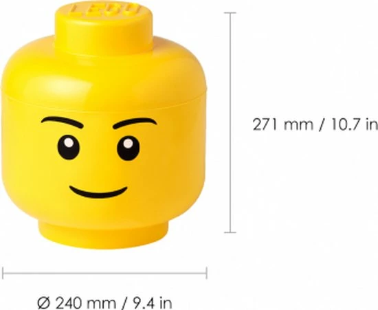 Opbergbox Iconic Hoofd Boy 24 Cm, Geel - LEGO 13 Opbergbox Iconic Hoofd Boy 24 Cm, Geel - LEGO - Afbeelding 13