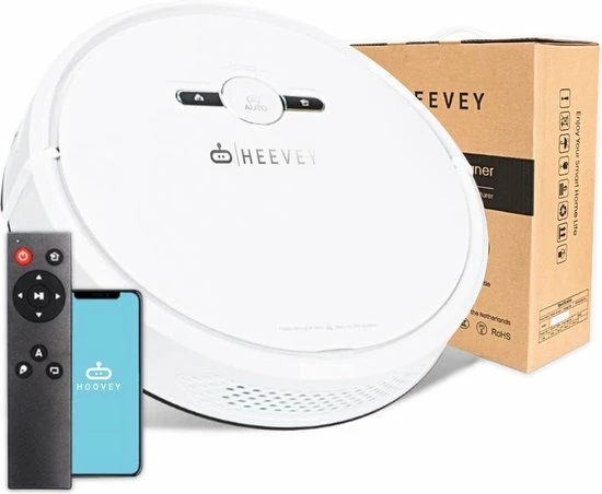 Heevey Robotstofzuiger Met Dweilfunctie - Slimme Navigatie - Automatisch Oplaadstation - Inclusief App & Afstandsbediening 1 Heevey Robotstofzuiger Met Dweilfunctie - Slimme Navigatie - Automatisch Oplaadstation - Inclusief App & Afstandsbediening