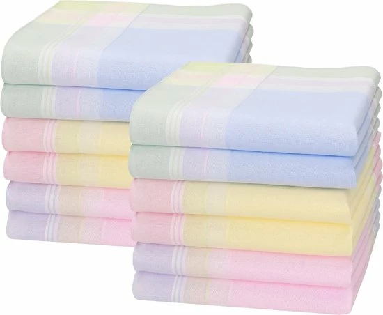 Sorprese - Sofia - Zakdoeken Dames - 12 Zakdoeken - Italiaans Katoen - Zakdoek - Sinterklaas - Cadeau 1 Sorprese - Sofia - Zakdoeken Dames - 12 Zakdoeken - Italiaans Katoen - Zakdoek - Sinterklaas - Cadeau