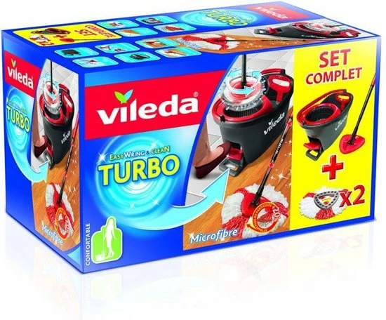 Vileda TURBO 2in1 - Pedaalsysteem Met 2 Navullingen 9 Vileda TURBO 2in1 - Pedaalsysteem Met 2 Navullingen - Afbeelding 9