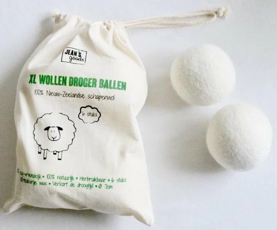 Jean's Goods Drogerballen - Droogballen - Wasdrogerballen - Wasdroger Ballen - Wasbol - Wasbollen - Wasballen - Energiebesparende Producten - Energiebesparend - Duurzaam Cadeau - RWS Wol - Zero Waste - Wasverzachter - Beige - 6 Stuks 4 Jean's Goods Drogerballen - Droogballen - Wasdrogerballen - Wasdroger Ballen - Wasbol - Wasbollen - Wasballen - Energiebesparende Producten - Energiebesparend - Duurzaam Cadeau - RWS Wol - Zero Waste - Wasverzachter - Beige - 6 Stuks - Afbeelding 4
