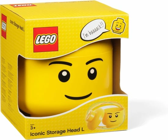 Opbergbox Iconic Hoofd Boy 24 Cm, Geel - LEGO 7 Opbergbox Iconic Hoofd Boy 24 Cm, Geel - LEGO - Afbeelding 7