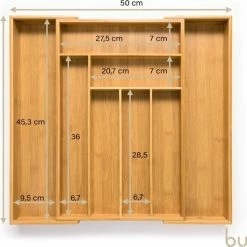 Budu Uitschuifbare Bamboe Bestekbak #47 (47 Cm Diep) - Bestekcassette Hout - Besteklade - 47 X 30,6 - 50 Cm - 6/8 Vakken 15 Budu Uitschuifbare Bamboe Bestekbak #47 (47 Cm Diep) - Bestekcassette Hout - Besteklade - 47 X 30,6 - 50 Cm - 6/8 Vakken -SolisVac Plus Shop 550x460 14