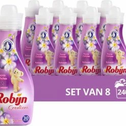 Robijn Creations Paarse Orchidee & Bosbessen Wasverzachter - 8 X 30 Wasbeurten - Voordeelverpakking