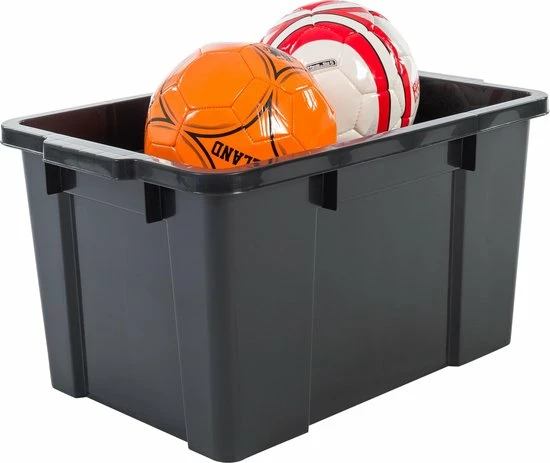 IRIS OHYAMA IRIS Powerbox Opbergbox - 50L - 3 Stuks - Zwart/Rood 3 IRIS OHYAMA IRIS Powerbox Opbergbox - 50L - 3 Stuks - Zwart/Rood - Afbeelding 3