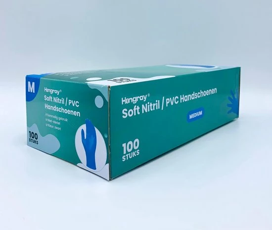 Merkloos Wegwerp Handschoenen - Nitril Handschoenen - Poedervrij - Blauw - Maat M - 100 Stuks 3 Merkloos Wegwerp Handschoenen - Nitril Handschoenen - Poedervrij - Blauw - Maat M - 100 Stuks - Afbeelding 3