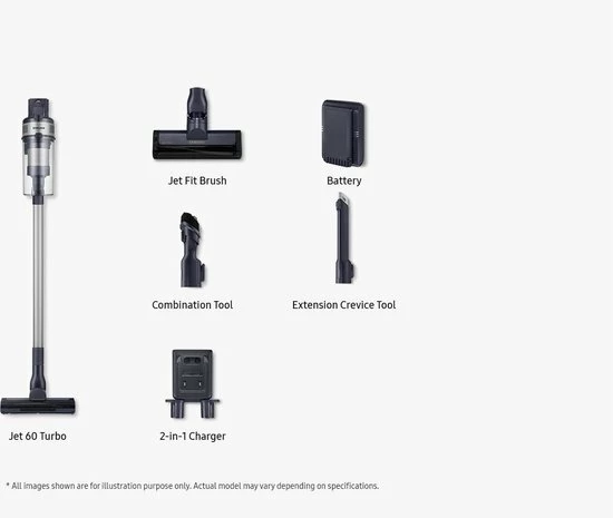 Samsung VS15A6031R1 - Jet 60 Turbo - Steelstofzuiger 11 Samsung VS15A6031R1 - Jet 60 Turbo - Steelstofzuiger - Afbeelding 11