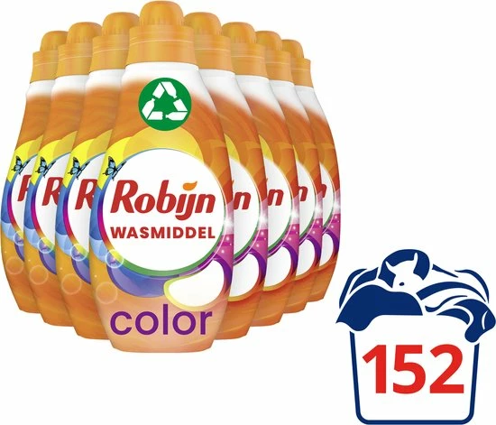 Robijn Klein & Krachtig Classics Color Vloeibaar Wasmiddel - 152 Wasbeurten - Voordeelverpakking 4 Robijn Klein & Krachtig Classics Color Vloeibaar Wasmiddel - 152 Wasbeurten - Voordeelverpakking - Afbeelding 4