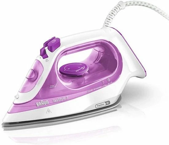 Braun TexStyle 3 - SI 3030 PU - Stoomstrijkijzer - Paars 1 Braun TexStyle 3 - SI 3030 PU - Stoomstrijkijzer - Paars