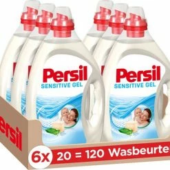 Persil Sensitive Gel - Vloeibaar Wasmiddel - Baby En Gevoelige Huid - Voordeelverpakking - 6 X 20 Wasbeurten