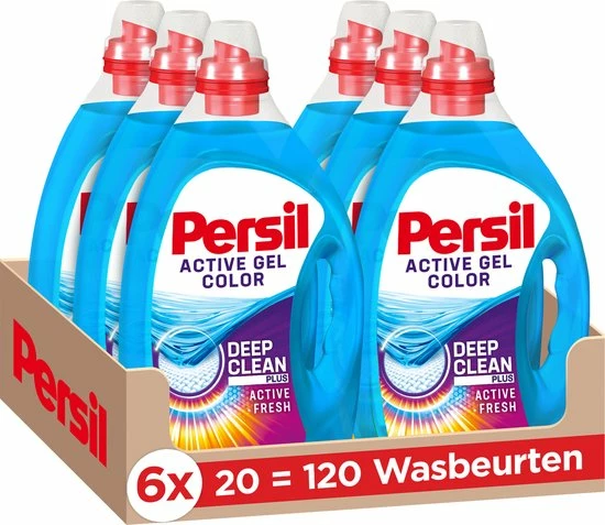 Persil Active Gel Color - Vloeibaar Wasmiddel - Voordeelverpakking - 6 X 20 Wasbeurten 1 Persil Active Gel Color - Vloeibaar Wasmiddel - Voordeelverpakking - 6 X 20 Wasbeurten
