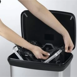 Curver Decobin Prullenbak - Rechthoekig - 50L - Metallic - Recycled Kunststof 34 Curver Decobin Prullenbak - Rechthoekig - 50L - Metallic - Recycled Kunststof -SolisVac Plus Shop 550x481