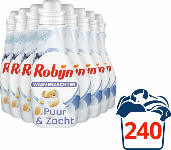 Robijn Puur & Zacht Wasverzachter - 8 X 30 Wasbeurten - Voordeelverpakking 4 Robijn Puur & Zacht Wasverzachter - 8 X 30 Wasbeurten - Voordeelverpakking - Afbeelding 4