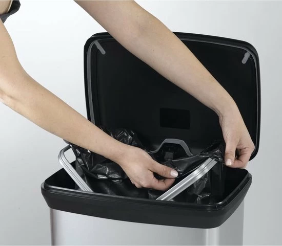 Curver Decobin Prullenbak - Rechthoekig - 50L - Metallic - Recycled Kunststof 15 Curver Decobin Prullenbak - Rechthoekig - 50L - Metallic - Recycled Kunststof - Afbeelding 15