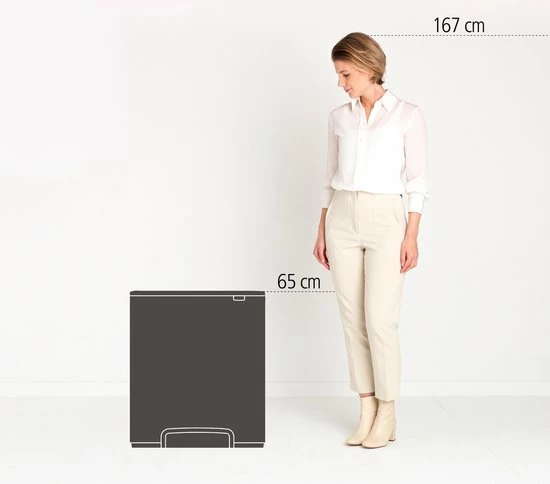 Brabantia Bo Prullenbak - 2 X 30 L - Mineral Infinite Grey 3 Brabantia Bo Prullenbak - 2 X 30 L - Mineral Infinite Grey - Afbeelding 3