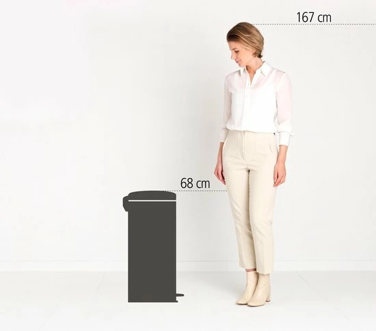 Brabantia NewIcon Prullenbak - 30 L - Matt Black 3 Brabantia NewIcon Prullenbak - 30 L - Matt Black - Afbeelding 3