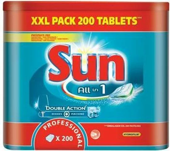 Sun Vaatwastabletten All In 1 Pak Van 200 Stuks 2 Sun Vaatwastabletten All In 1 Pak Van 200 Stuks - Afbeelding 2