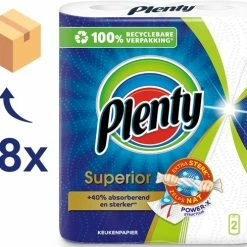 Plenty Superior Keukenpapier - 8 X 2 Rollen -SolisVac Plus Shop 550x489 2